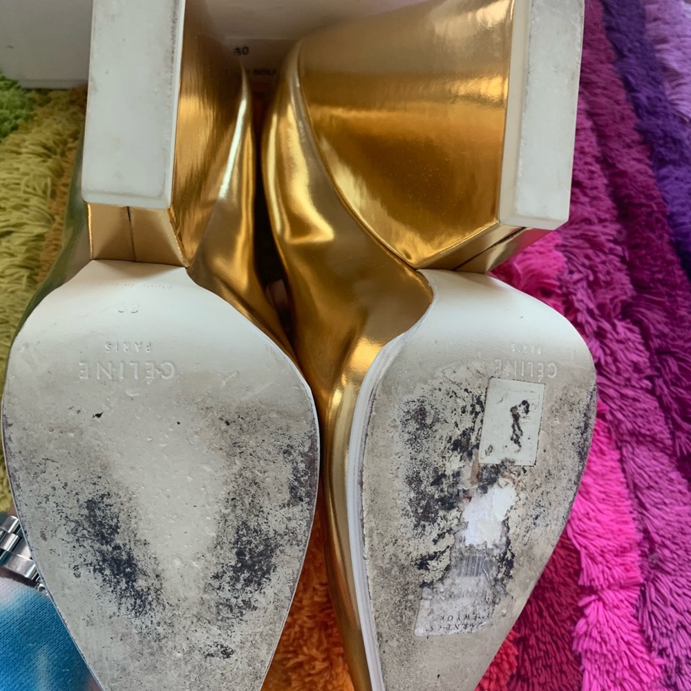 Celine Gold Heels - Picture 3 of 4